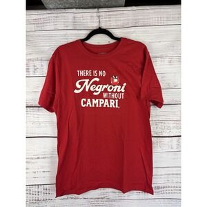 Campari Negroni Tee Shirt Red Negroni Graphic Print Men's Size Medium